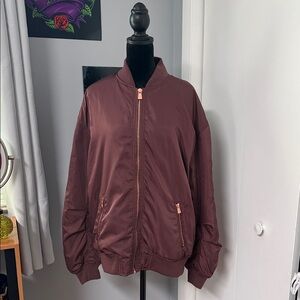 Maroon Bomber Jacket